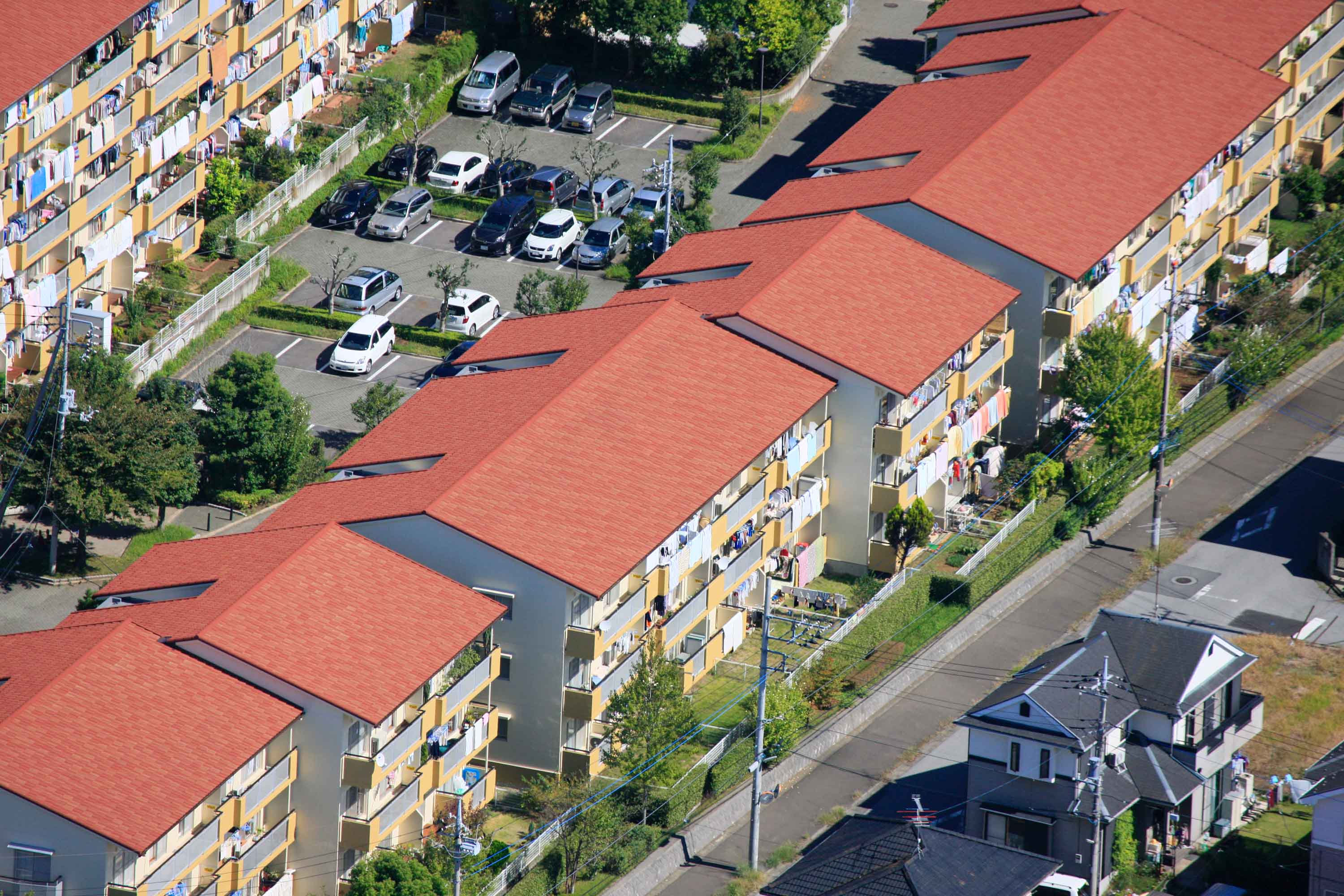 Roman, Tuscany, Reroof, Apartments, Aerial Shot